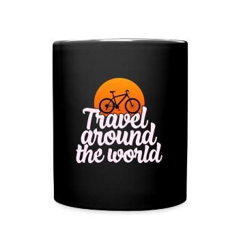 Voyage autour du monde - Mug uni - noir - Devant
