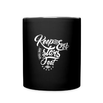 EYES FEET BOTTOM STARS FOOT SAYINGS MOTIFS - Full Colour Mug - black - Front