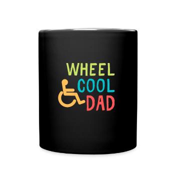 Coller Père Drôles Dictons Fauteuil Roulant - Mug uni - noir - Devant