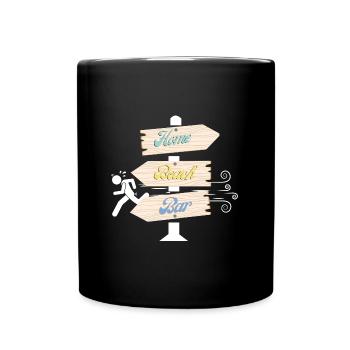 Panneau home beach bar - Mug uni - noir - Devant
