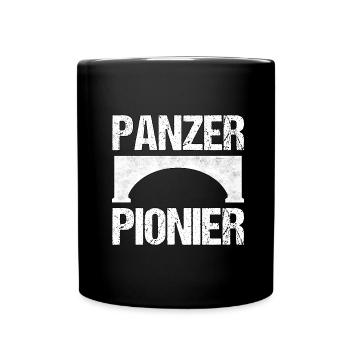 Panzerpionier Panzer Pionier Armee Geschenk - Tasse einfarbig - Schwarz - Vorne
