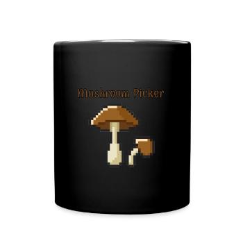 Mushroom picker Pixelart - Full Colour Mug - black - Front