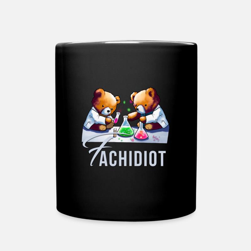 Die Fachkraft - Teddybär-Edition. Selbstironie - Tasse einfarbig - Schwarz