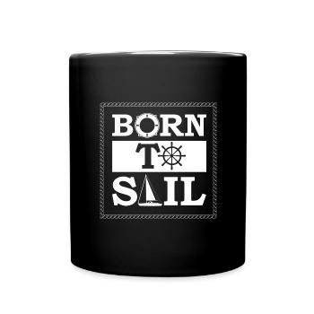 Segeln Segelboot Segler Skipper Geschenk - Tasse einfarbig - Schwarz - Vorne