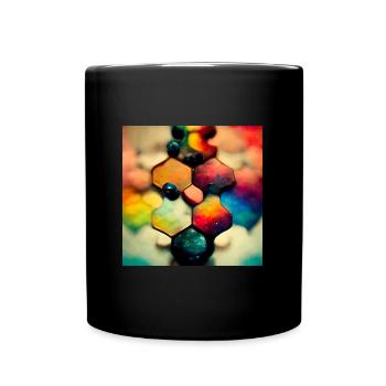 Un casse-tête avec des molécules - Mug uni - noir - Devant