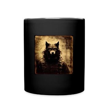 Loup-garou - Mug uni - noir - Devant