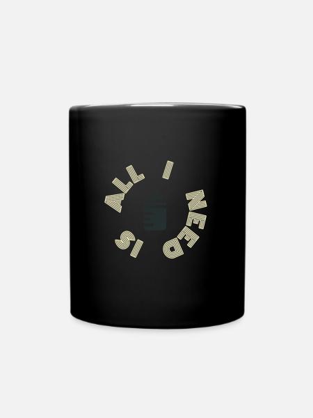 ALL I NEED IS MILK - Tasse einfarbig - Schwarz