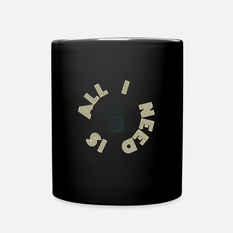 ALL I NEED IS MILK - Tasse einfarbig - Schwarz