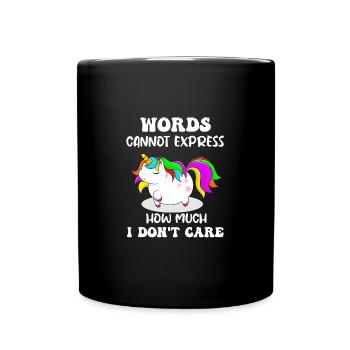 unicorn - i dont care - Tasse einfarbig - Schwarz - Vorne