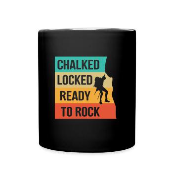 Climbing Mountaineering Climbers Mountain Mountains Hiking - Full Colour Mug - black - Front