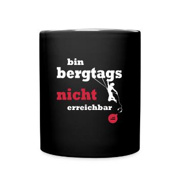 Bergsteiger klettern bouldern - Tasse einfarbig - Schwarz - Vorne