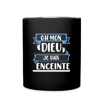 Oh mon dieu je suis enceinte t-shirt femme - Mug uni - noir - Devant