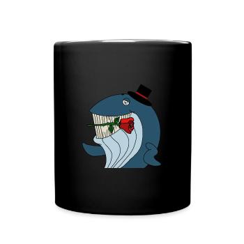 Debonair Whale - Tasse einfarbig - Schwarz - Vorne