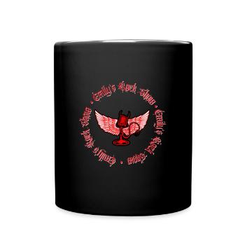 Emily's Rock Show - Rot-Weiß-Text-Logo - Tasse einfarbig - Schwarz - Vorne