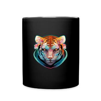 Flowerbeast 14 - von Art Vindeyre - Tasse einfarbig - Schwarz - Vorne