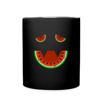 Halloween Watermelon - Tasse einfarbig - Schwarz - Vorne