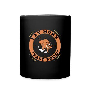 Hunting – Eat more fast food – by OBV - Full Colour Mug - black - Front