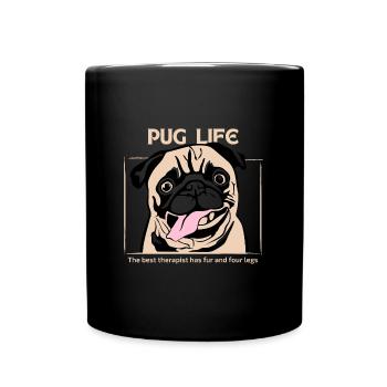 Pug Life - Carlin - Mug uni - noir - Devant