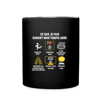 Football supporter Joueur Cadeau Humour foot - Mug uni - noir - Devant