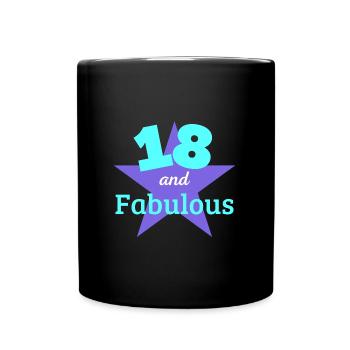 18 ans et fabuleux - Mug uni - noir - Devant