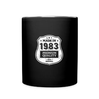 HERGESTELLT 1983 - Tasse einfarbig - Schwarz - Vorne