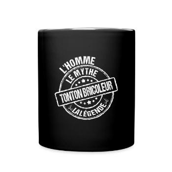 L'homme le mythe tonton bricoleur t-shirt humour - Mug uni - noir - Devant