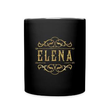 Elena gold - Tasse einfarbig - Schwarz - Vorne