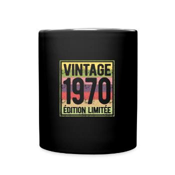 VINTAGE 1970 EDITION LIMITEE - Mug uni - noir - Devant
