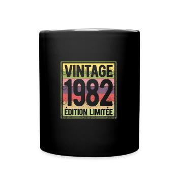 VINTAGE 1982 EDITION LIMITEE - Mug uni - noir - Devant