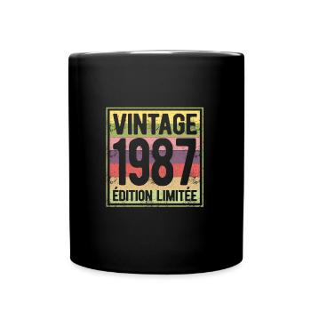 VINTAGE 1987 EDITION LIMITEE - Mug uni - noir - Devant