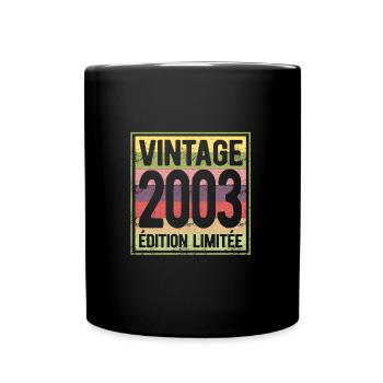 VINTAGE 2003 EDITION LIMITEE - Mug uni - noir - Devant