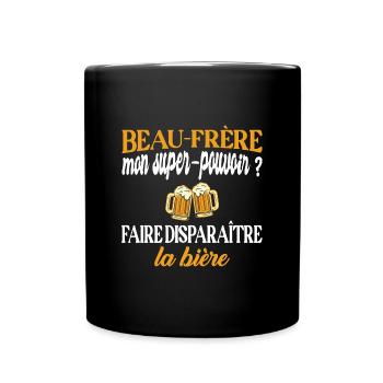Beau-frère disparaître la bière t-shirt humour - Mug uni - noir - Devant