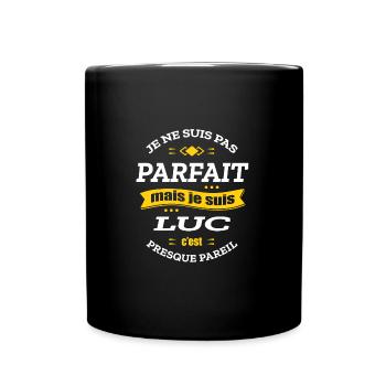 LUC PARFAIT - PRENOM LUC - Mug uni - noir - Devant