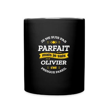OLIVIER PARFAIT - PRENOM OLIVIER - Mug uni - noir - Devant