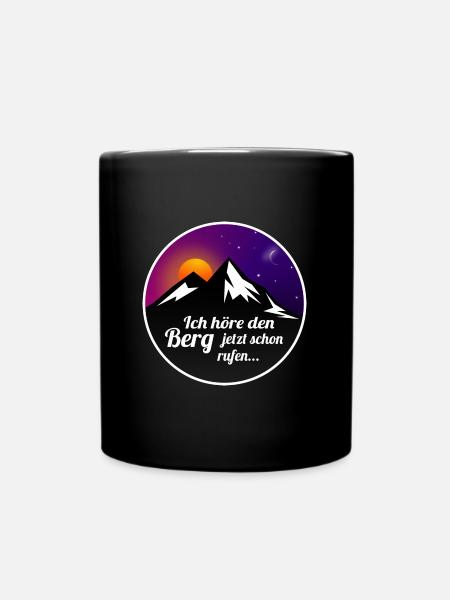 Wenn die Berge rufen. Klettern, Wandern, Natur - Tasse einfarbig - Schwarz