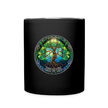 Tree Of Life - Der Baum des Lebens - Tasse einfarbig - Schwarz - Vorne