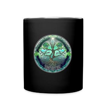 Tree Of Life - Der Baum des Lebens - Tasse einfarbig - Schwarz - Vorne
