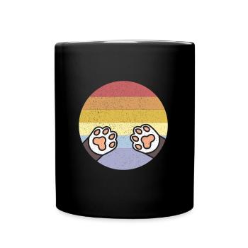 Patte de chat vintage - Mug uni - noir - Devant