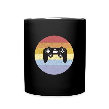 Vintage gamer controller - Tasse einfarbig - Schwarz - Vorne