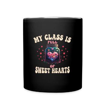 Niedlicher 100. Schultag 100 Tage Leopard - Tasse einfarbig - Schwarz - Vorne