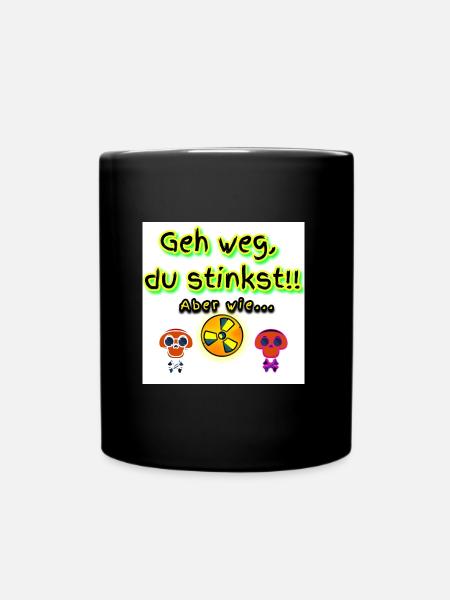 Aber wie... (Du Stinkst!!) - Tasse einfarbig - Schwarz