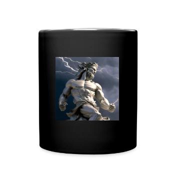 Mächtiger Zeus - Tasse einfarbig - Schwarz - Vorne