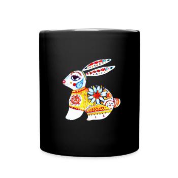 Lapin de Pâques - Mug uni - noir - Devant