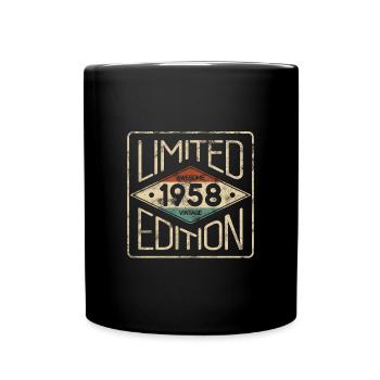 Limited Edition Awesome Vintage 1958 Birthday - Full Colour Mug - black - Front