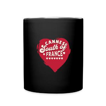 Cannes south of france t-shirt vacances - Mug uni - noir - Devant