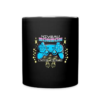 Niveau tonton débloqué gamer idée cadeau humour - Mug uni - noir - Devant