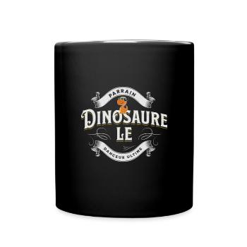 Parrain Dinosaure le danseur ultime t-shirt - Mug uni - noir - Devant
