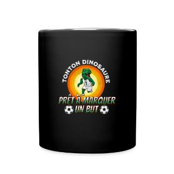 Tonton Dinosaure prêt à marquer un but t-shirt - Mug uni - noir - Devant