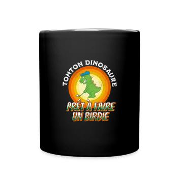 Tonton dinosaure prêt à faire un birdie t-shirt - Mug uni - noir - Devant
