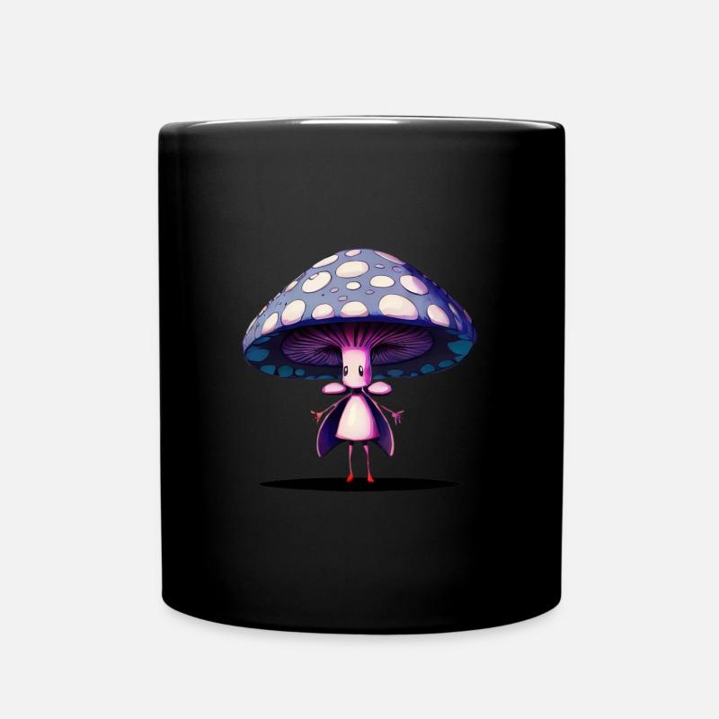 Champignon fille rose - Mug uni - noir